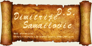Dimitrije Samailović vizit kartica